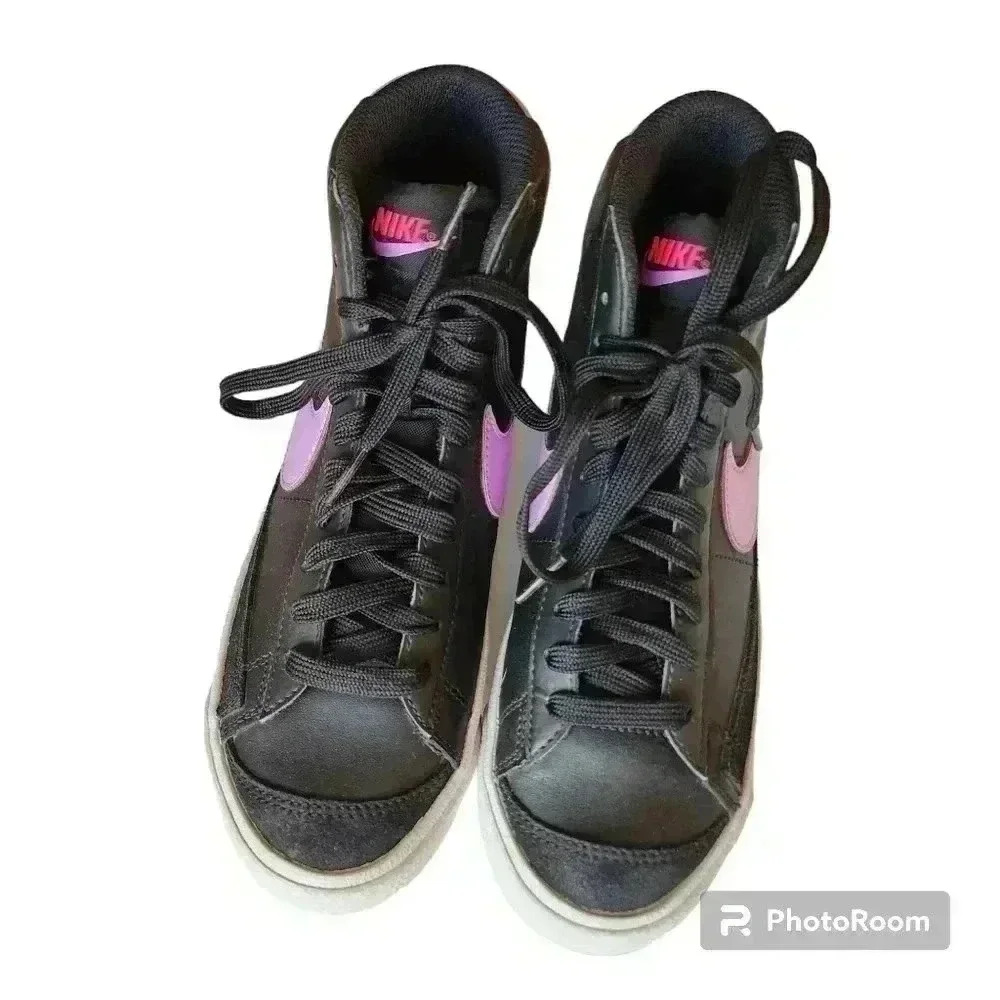 Nike Sneakers Blazer Mid 77 Size Youth 6 Purple/black/pink